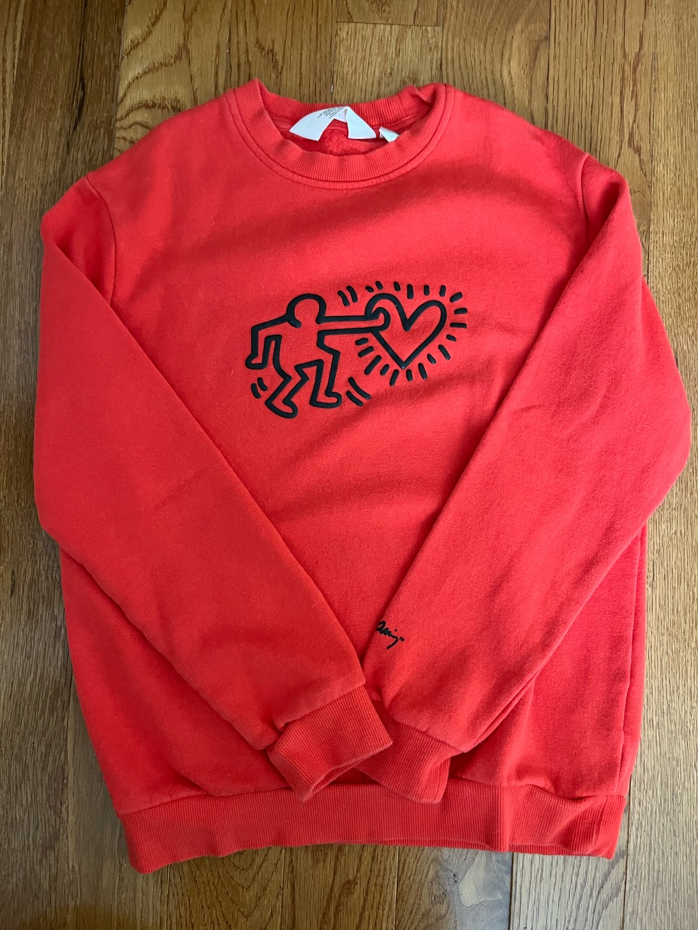 Kids Keith Haring Red Crewneck Sweatshirt